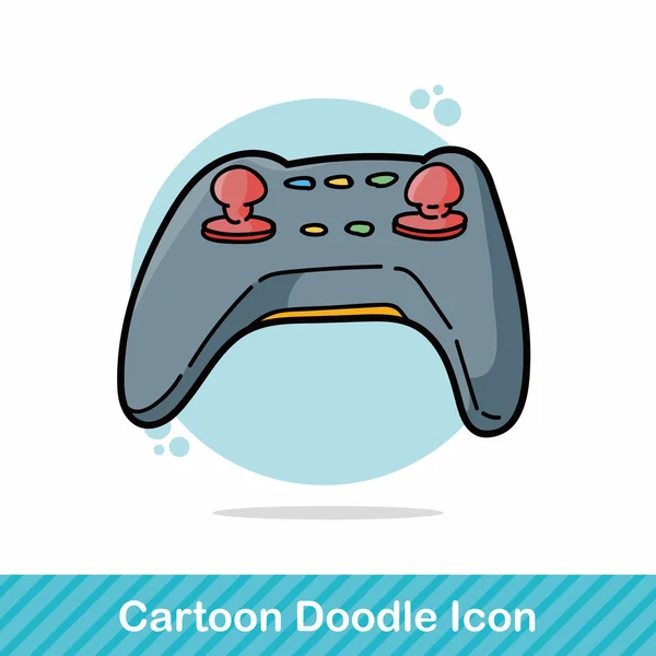 Game console doodle vector illustration — Stock Vector