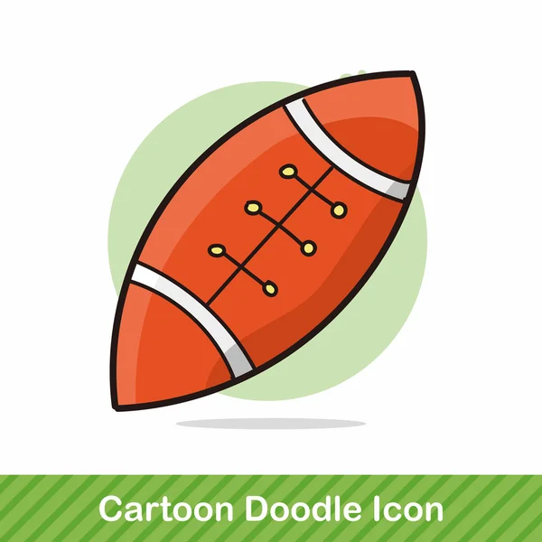American football doodle vector illustration — Stock Vector