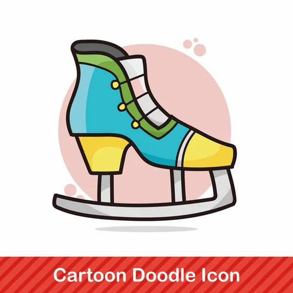 Roller skates doodle vector illustration — Stock Vector