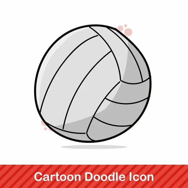 Pallavolo doodle vettoriale illustrazione — Vettoriale Stock