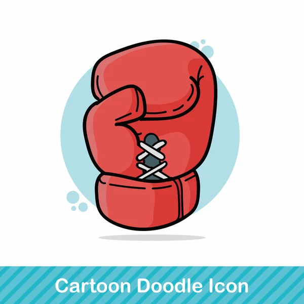 Guantes de boxeo doodle vector ilustración — Vector de stock