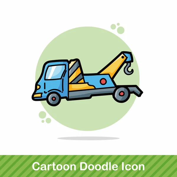 Caminhão cor doodle vetor ilustração — Vetor de Stock