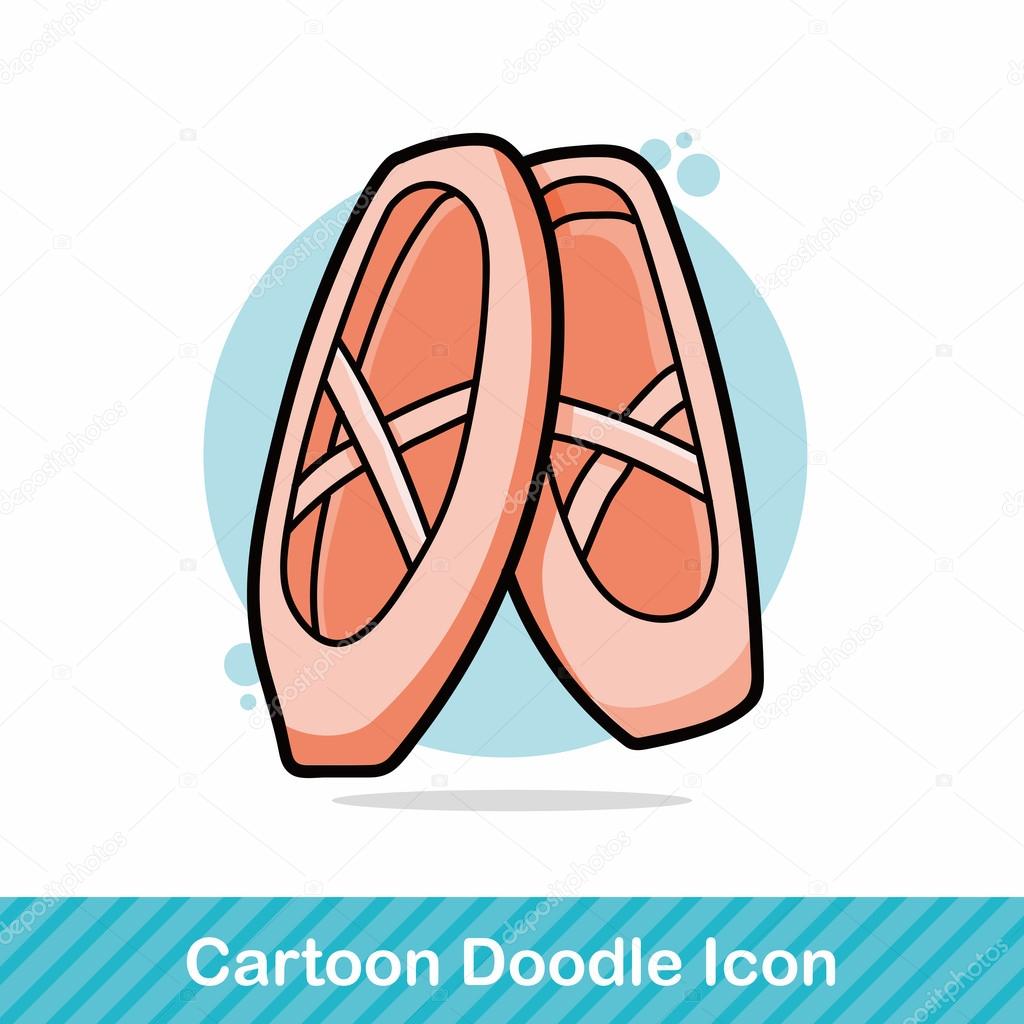 Ballet Shoes doodle vector illustration Stock Vector Image by
