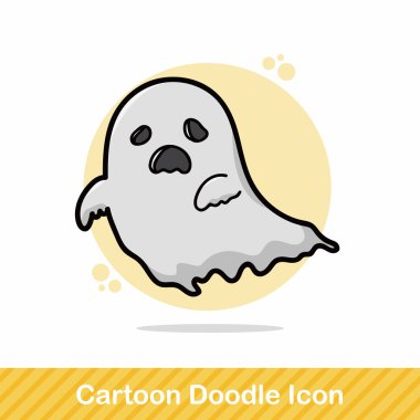 hayalet doodle vektör çizim