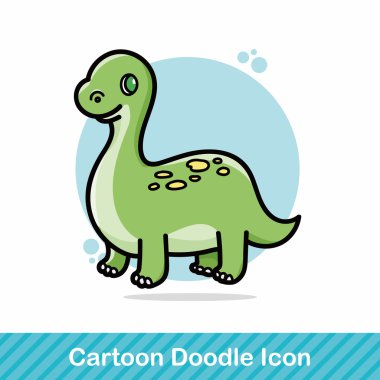 dinozor doodle vektör çizim