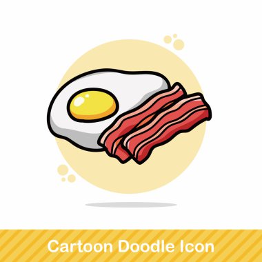 Kahvaltı doodle vektör çizim
