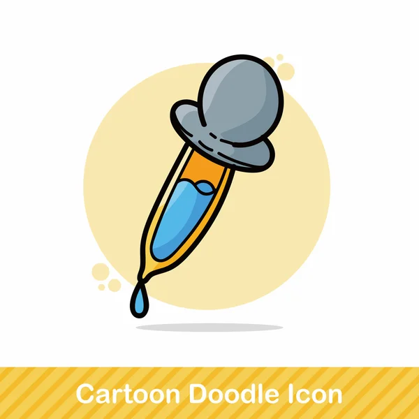 Médico gotejamento cor doodle vetor ilustração — Vetor de Stock