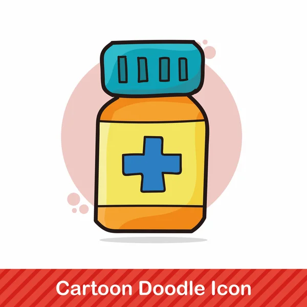 Medicina cor doodle vetor ilustração — Vetor de Stock