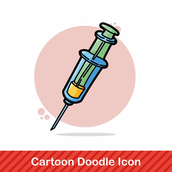 Seringas cor doodle vetor ilustração — Vetor de Stock