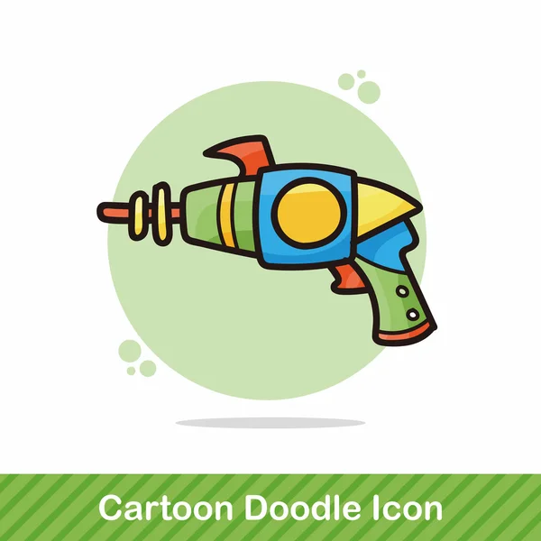 Juguete pistola doodle vector ilustración — Vector de stock