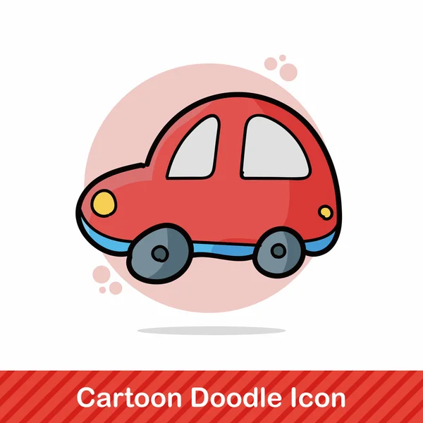 Brinquedo carro doodle vetor ilustração — Vetor de Stock