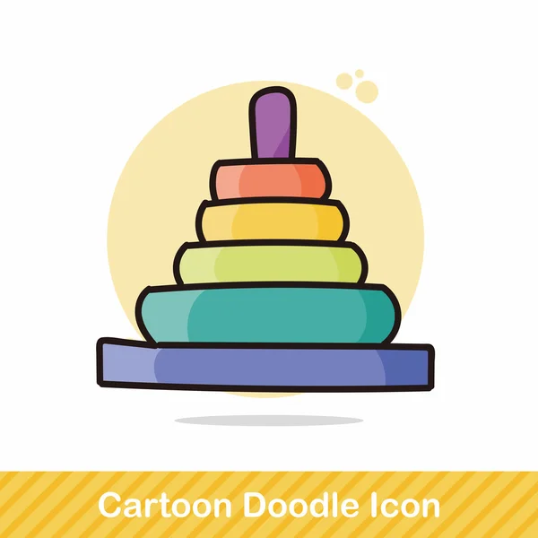 Brinquedos educativos doodle vetor ilustração — Vetor de Stock
