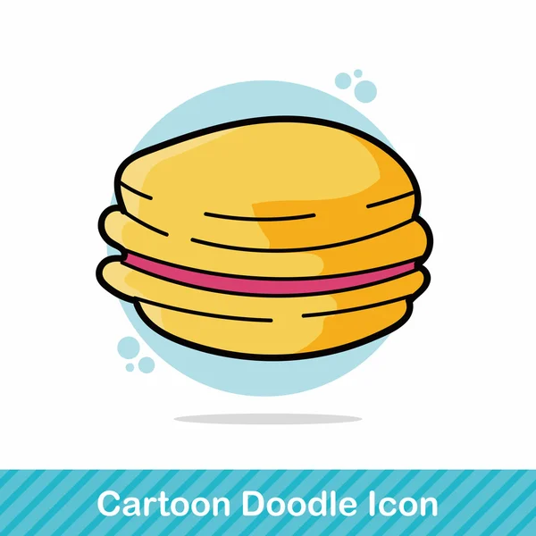 Εικονογράφηση φορέας doodle macaron — Διανυσματικό Αρχείο