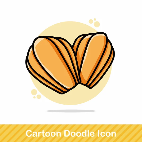 Cookie doodle vector ilustración — Vector de stock