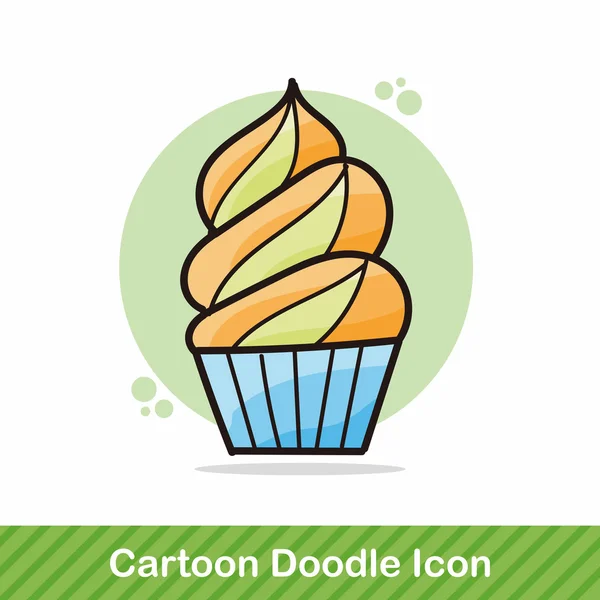 Εικονογράφηση φορέας doodle κέικ — Διανυσματικό Αρχείο