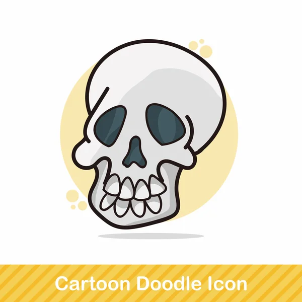 Skull doodle vector illustration — Stock Vector