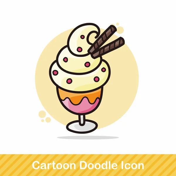 Ice cream doodle vector illustration — Stock Vector