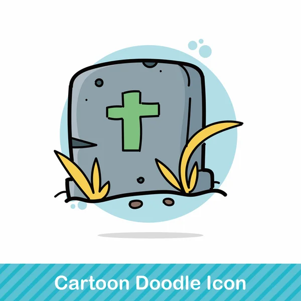 Grave doodle vector illustration — Stock Vector