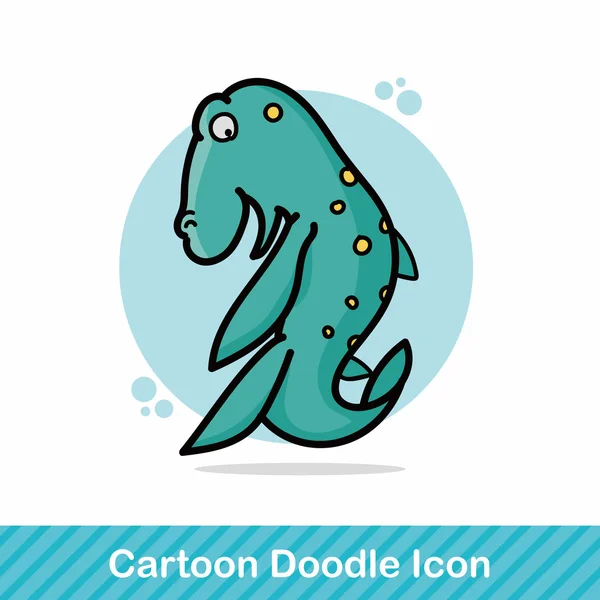 Illustration vectorielle de doodle dinosaure — Image vectorielle