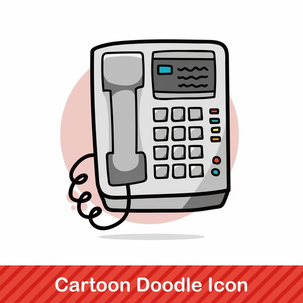 Telephone doodle vector illustration — Stock Vector