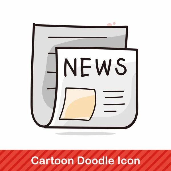 Newspaper doodle vector illustration — Stock Vector