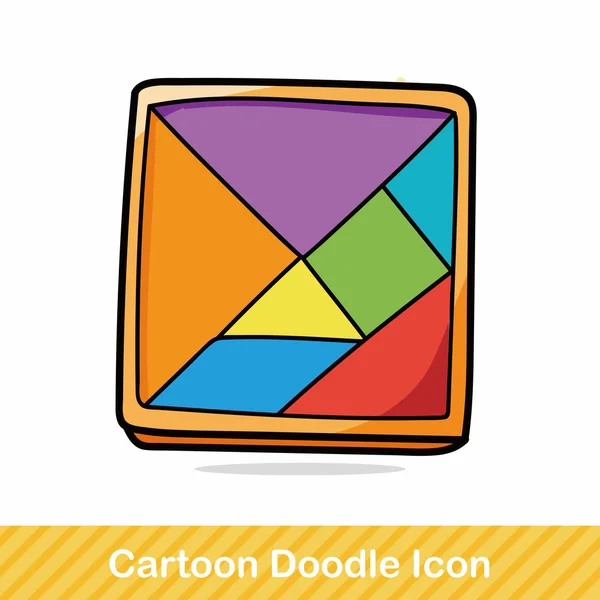 Doodle vektör çizim puzzle — Stok Vektör