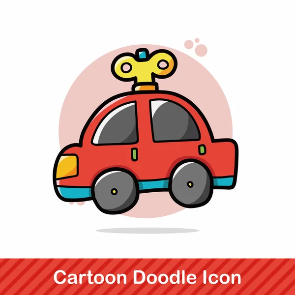 Brinquedo carro doodle vetor ilustração — Vetor de Stock