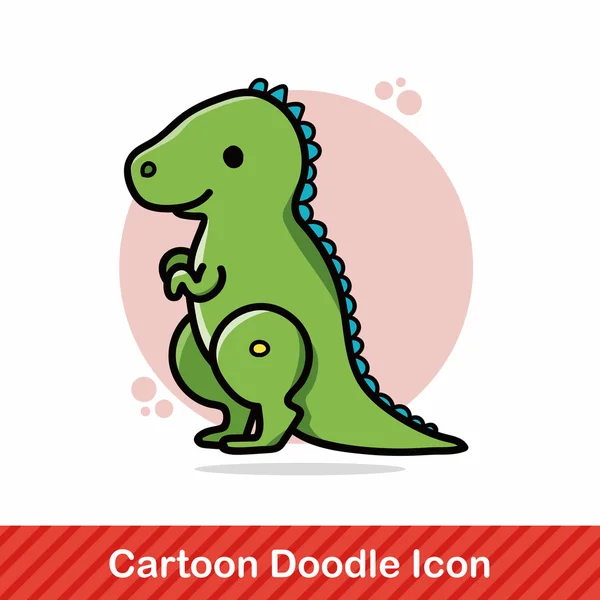 Dinosaur doodle vector illustration — Stock Vector