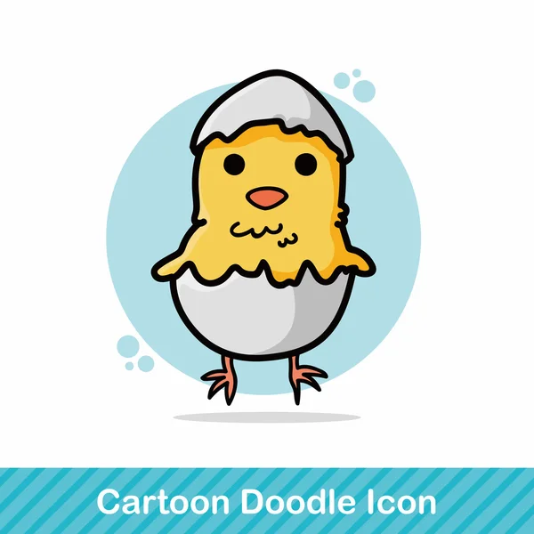 Εικονογράφηση φορέας doodle κοτόπουλο — Διανυσματικό Αρχείο