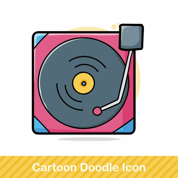 Illustration vectorielle de doodle disque DJ — Image vectorielle