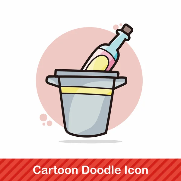 Illustration vectorielle de doodle champagne — Image vectorielle