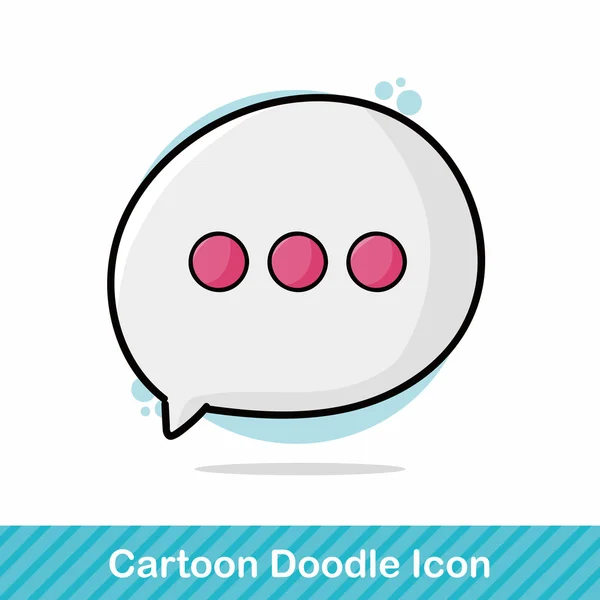 Illustration vectorielle de doodle message — Image vectorielle