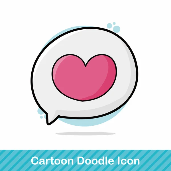 Illustration vectorielle de doodle message — Image vectorielle