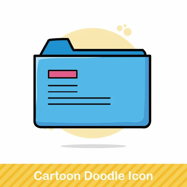 Dossier fichiers doodle illustration vectorielle — Image vectorielle