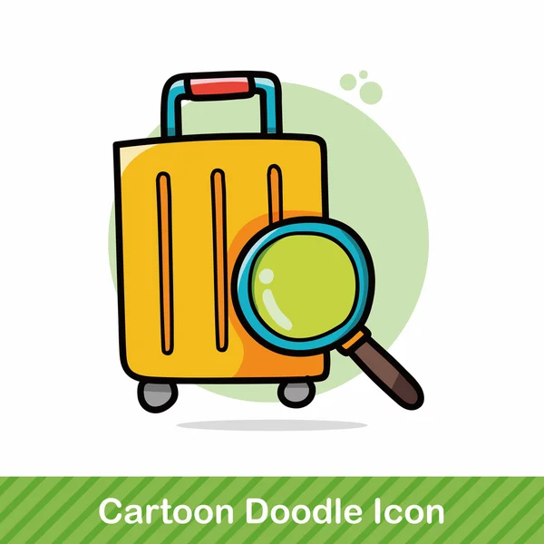Luggage doodle vector illustration — Stock Vector