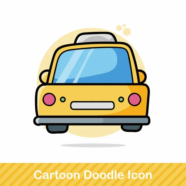 Illustration vectorielle de doodle taxi — Image vectorielle
