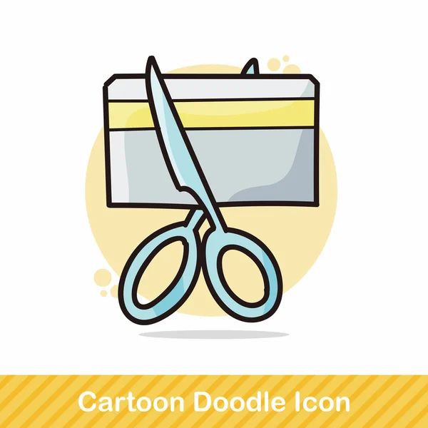 Ilustração vetorial doodle cartão de crédito — Vetor de Stock