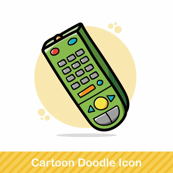 Remote doodle vector illustration — Stock Vector