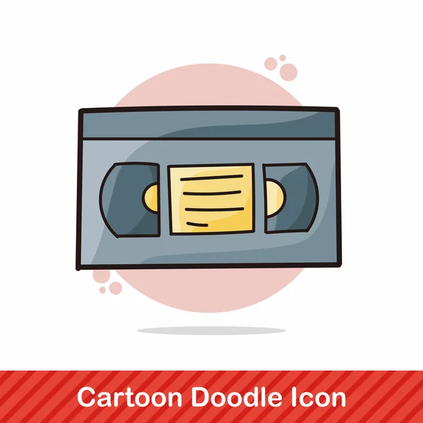 Βιντεοκασέτα doodle διανυσματικά εικονογράφηση — Διανυσματικό Αρχείο