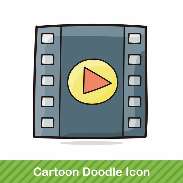 Filmové pásky doodle vektorové ilustrace — Stockový vektor
