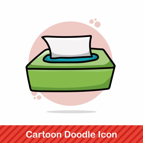 Kağıt mendil doodle vektör çizim