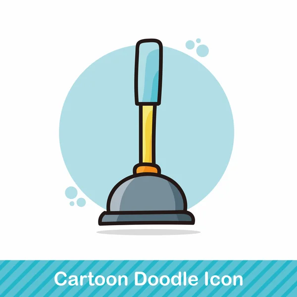 Plunger doodle ilustração vetorial — Vetor de Stock