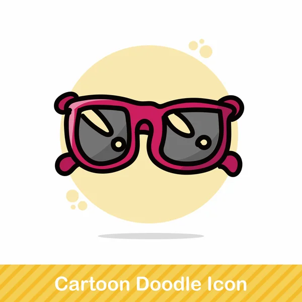 Gafas de sol color doodle vector ilustración — Vector de stock