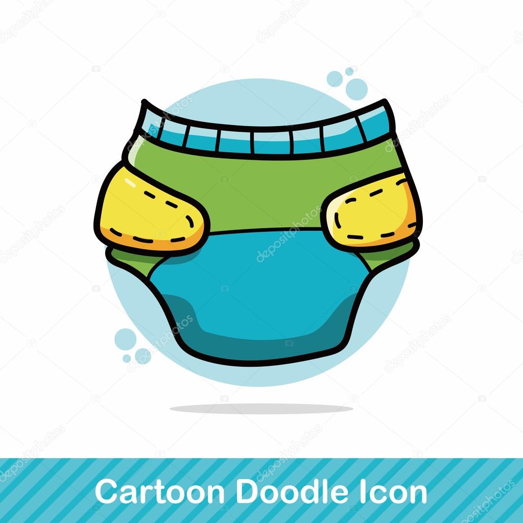Diaper doodle vector illustration Stock Vector Image by ©wenchiawang