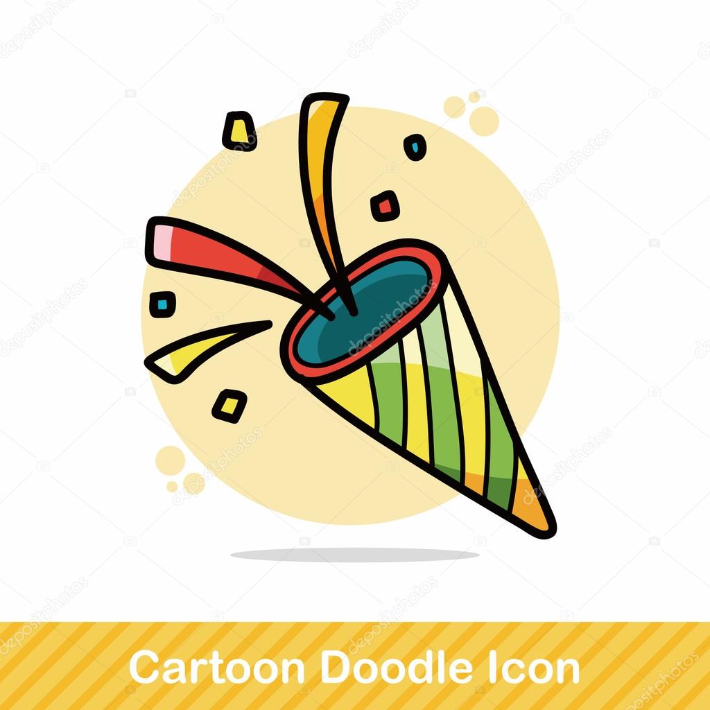 birthday cracker doodle vector illustration