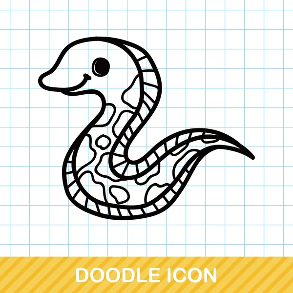 Animal marino Anguila doodle vector ilustración — Vector de stock