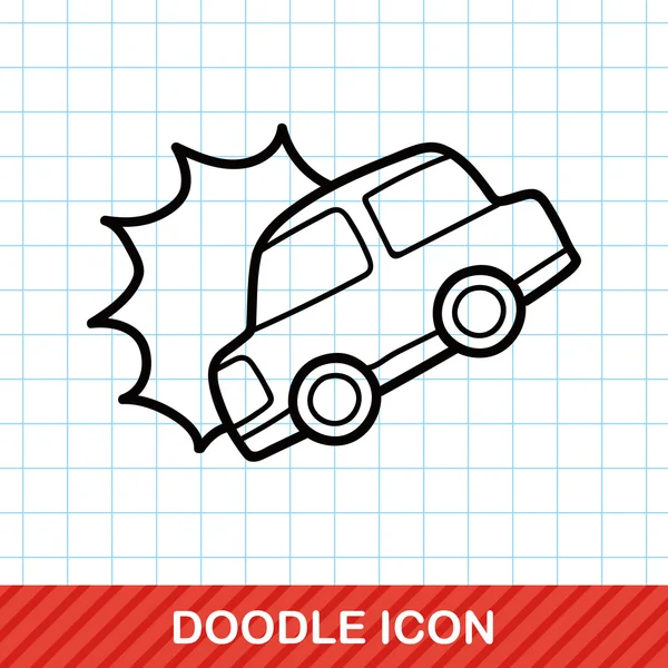 Car accident doodle vector illustration Vector Graphics