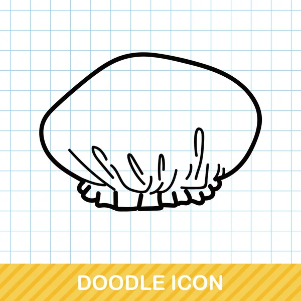 Gorra de ducha doodle vector ilustración — Vector de stock