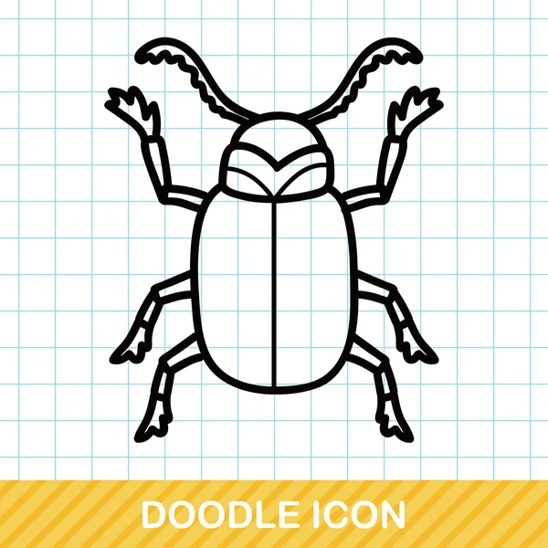 Ilustração vetorial doodle bug —  Vetores de Stock