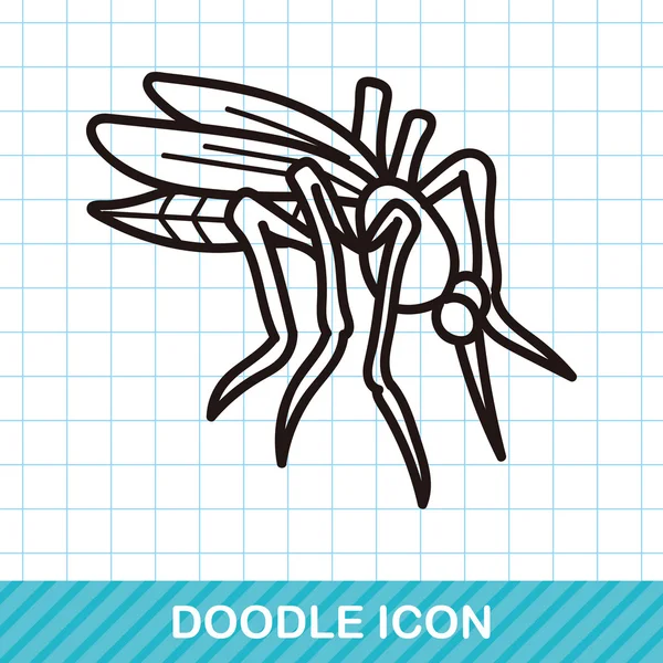 Bug doodle vector ilustración vector ilustración — Vector de stock
